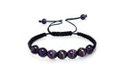 Amethyst 8mm Natural Crystal Bead Knitted Bracelet Primal Chakra