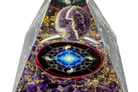 Amethyst Sphere Reiki Energy Charged Orgone Pyramid with Yin Yang Emblem Primal Chakra