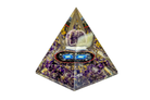 Amethyst Sphere Reiki Energy Charged Orgone Pyramid with Yin Yang Emblem Primal Chakra
