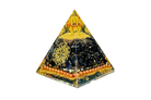 Black Tourmaline Nubian Copper Beads Reiki Energy Charged Orgone Pyramid with Flower Of Life Emblem Primal Chakra