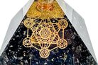 Black Tourmaline Reiki Energy Charged Orgone Pyramid with Metatron Cube Emblem Primal Chakra