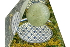 Green Aventurine Sphere Reiki Energy Charged Orgone Pyramid With Flower Of Life Emblem Primal Chakra