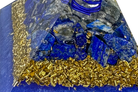 Lapis Lazuli Reiki Energy Charged Orgone Pyramid with Blue Mica Powder Primal Chakra