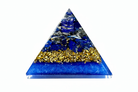 Lapis Lazuli Reiki Energy Charged Orgone Pyramid with Blue Mica Powder Primal Chakra