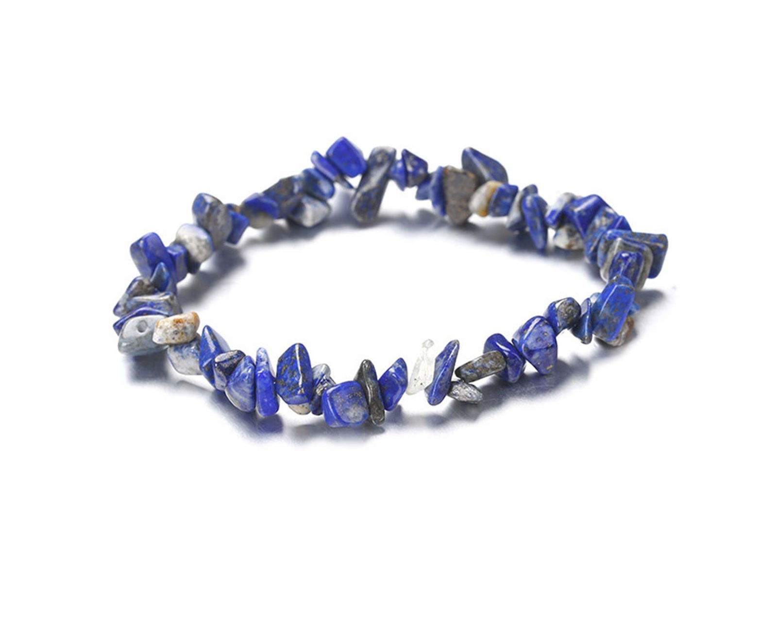 Lapis Lazuli Natural Crystal Chips Bracelet Primal Chakra