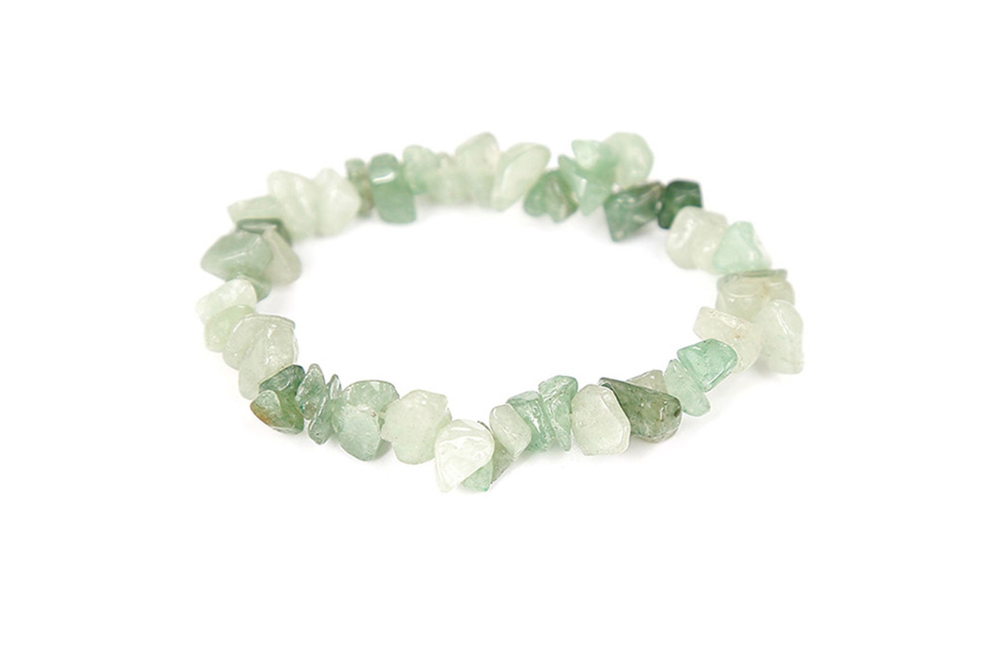 Green Aventurine Natural Crystal Chips Bracelet Primal Chakra