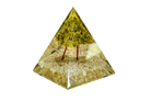 Clear Quartz and Peridot Tree Of Life Reiki Energy Charged Orgone Pyramid Primal Chakra