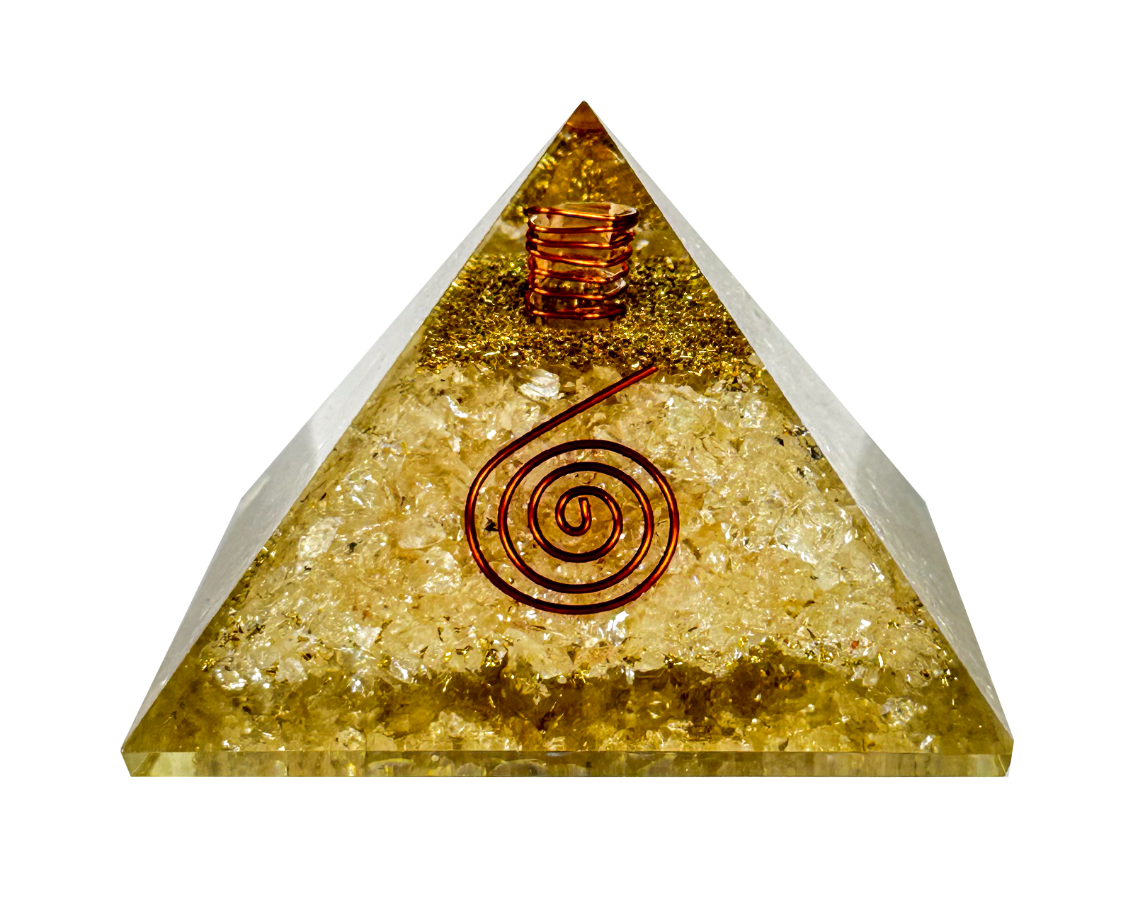 Clear Quartz Reiki Energy Charged Orgone Pyramid Primal Chakra