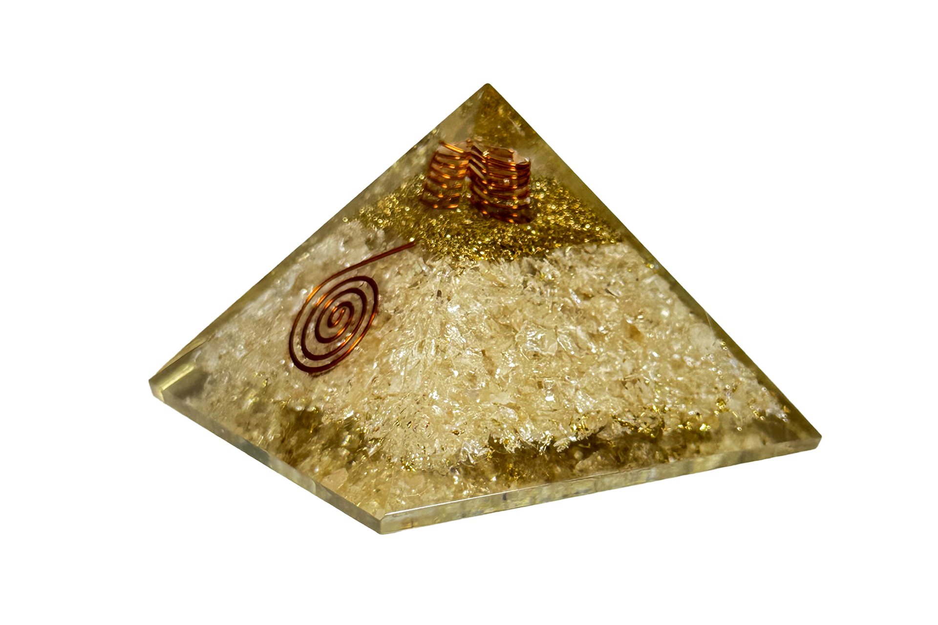 Clear Quartz Reiki Energy Charged Orgone Pyramid Primal Chakra