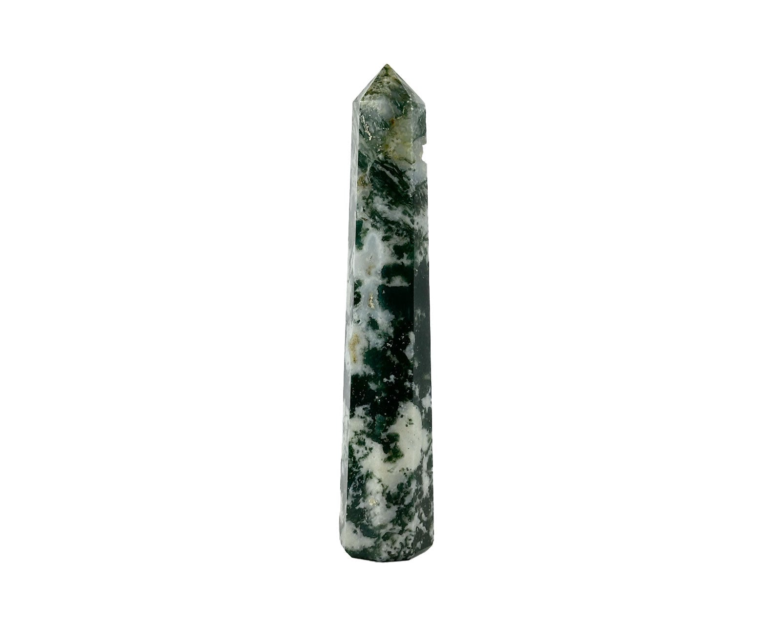 9 - 12 cm Moss Agate Crystal Point Primal Chakra