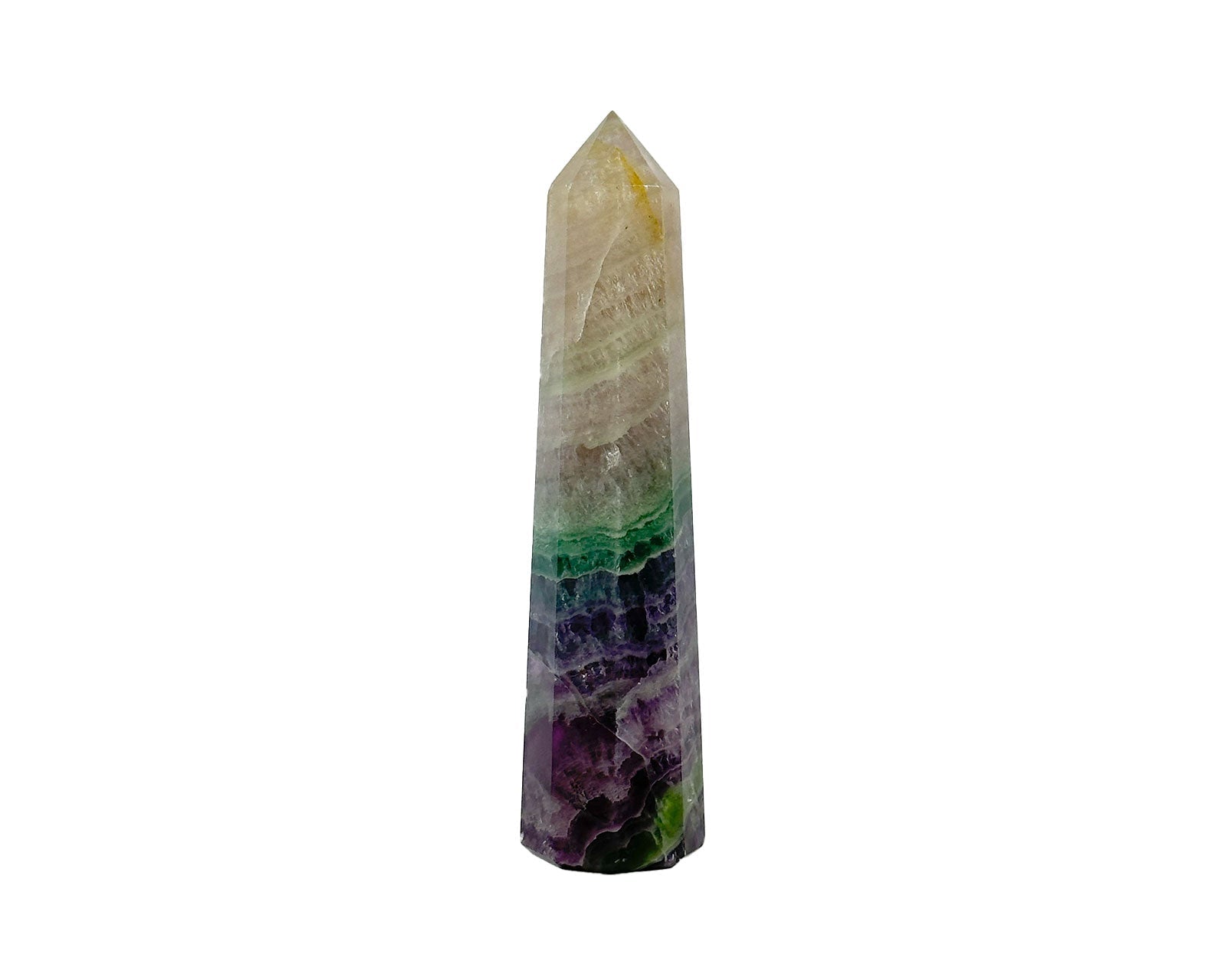 9 - 12 cm Multi Feather Fluorite Crystal Point Primal Chakra