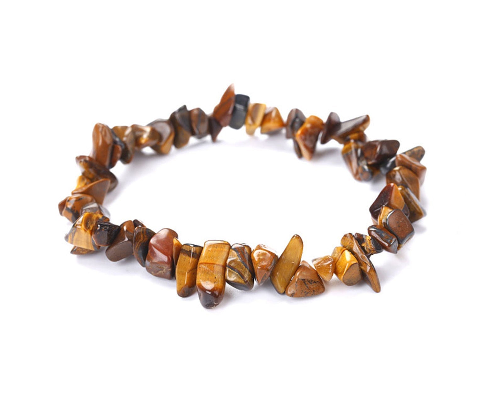 Tiger Eye Natural Crystal Chips Bracelet Primal Chakra