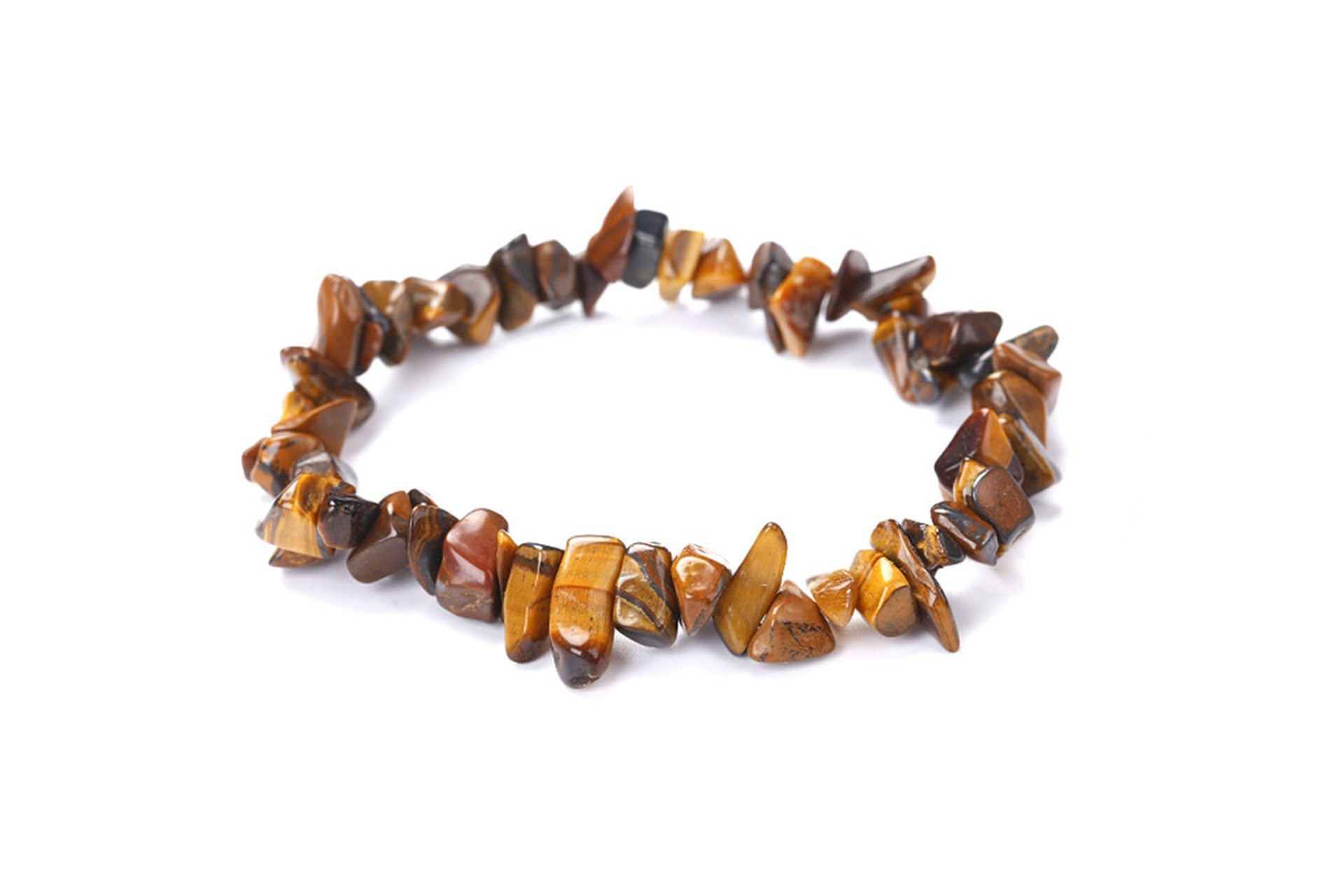 Tiger Eye Natural Crystal Chips Bracelet Primal Chakra