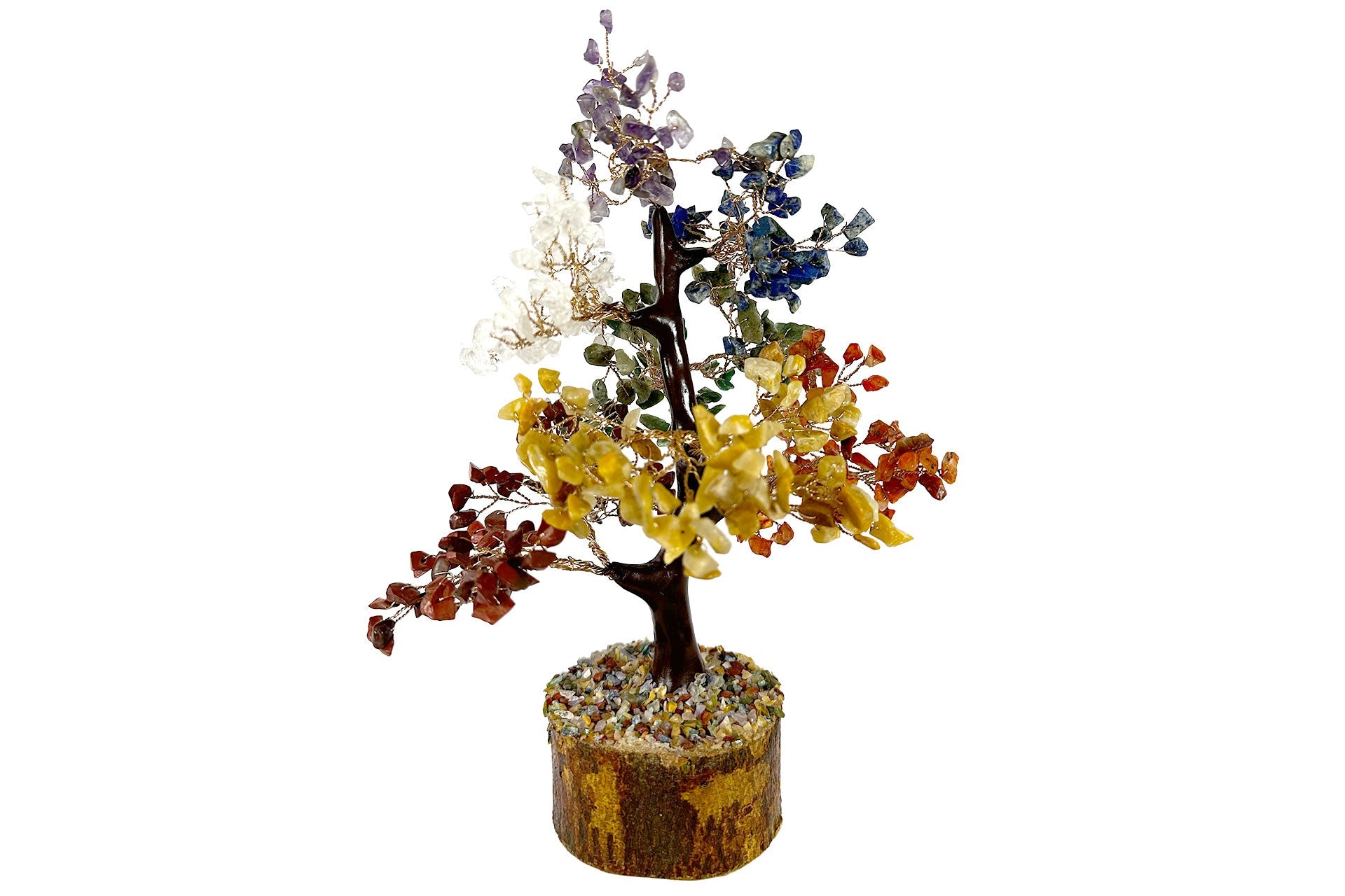 Reiki Energy Charged 7 Chakra Wood Base Tree Of Life Primal Chakra