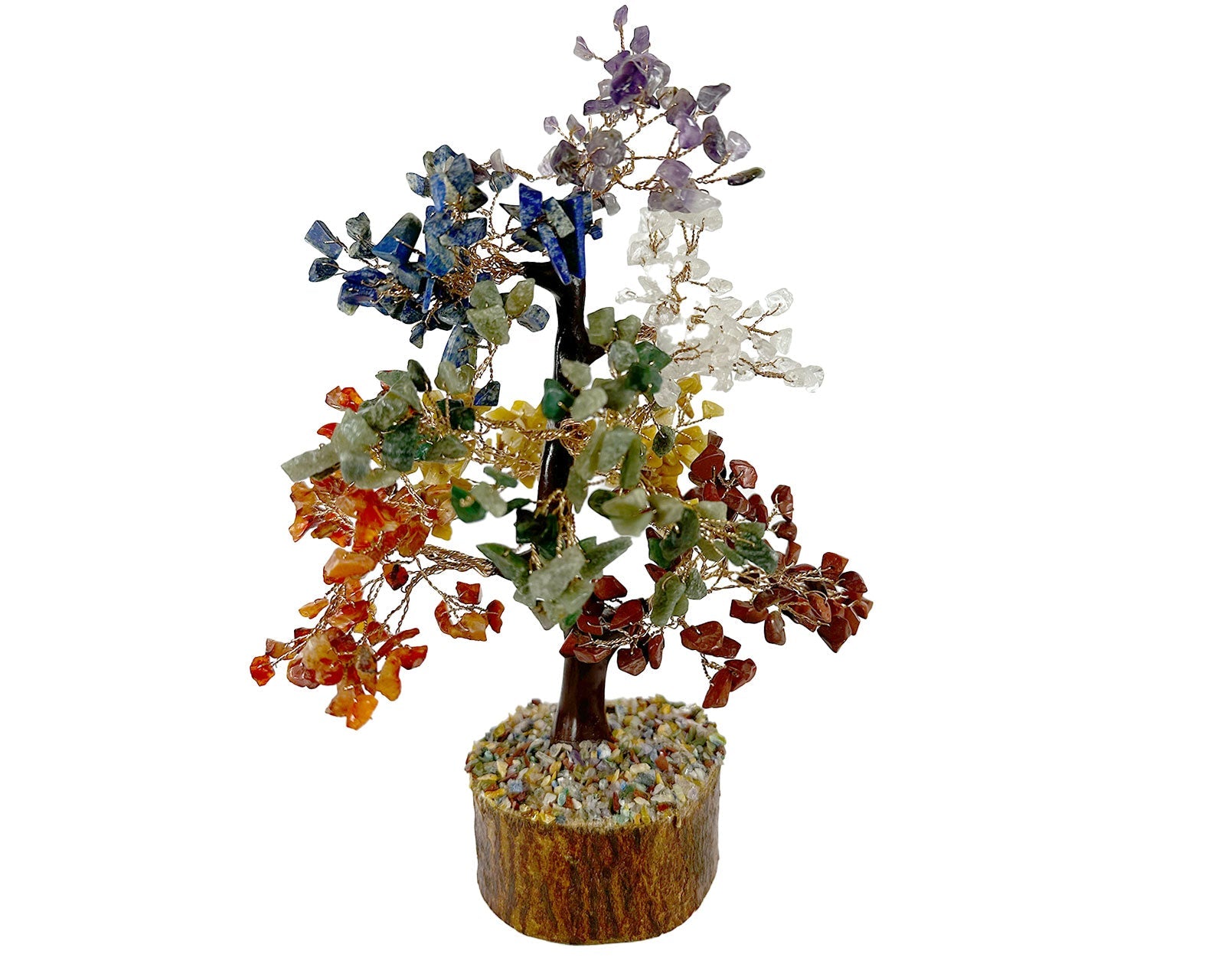 Reiki Energy Charged 7 Chakra Wood Base Tree Of Life Primal Chakra