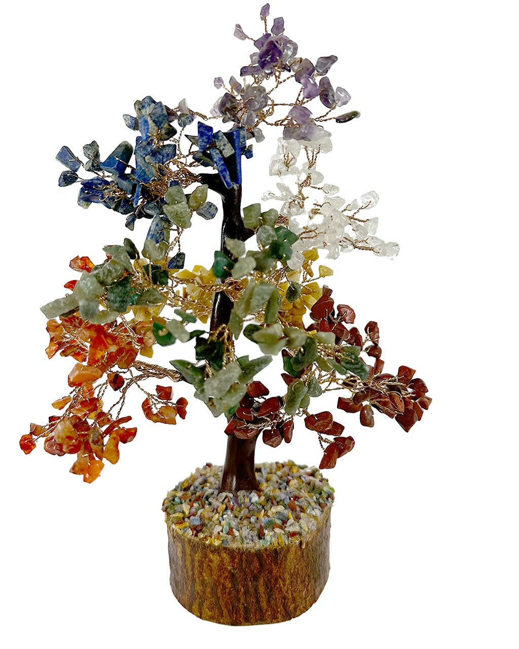 Reiki Energy Charged 7 Chakra Wood Base Tree Of Life Primal Chakra