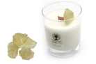 Amber Noir 30cl Reiki Energy Charged Scented Candle with Yellow Citrine Crystal Primal Chakra