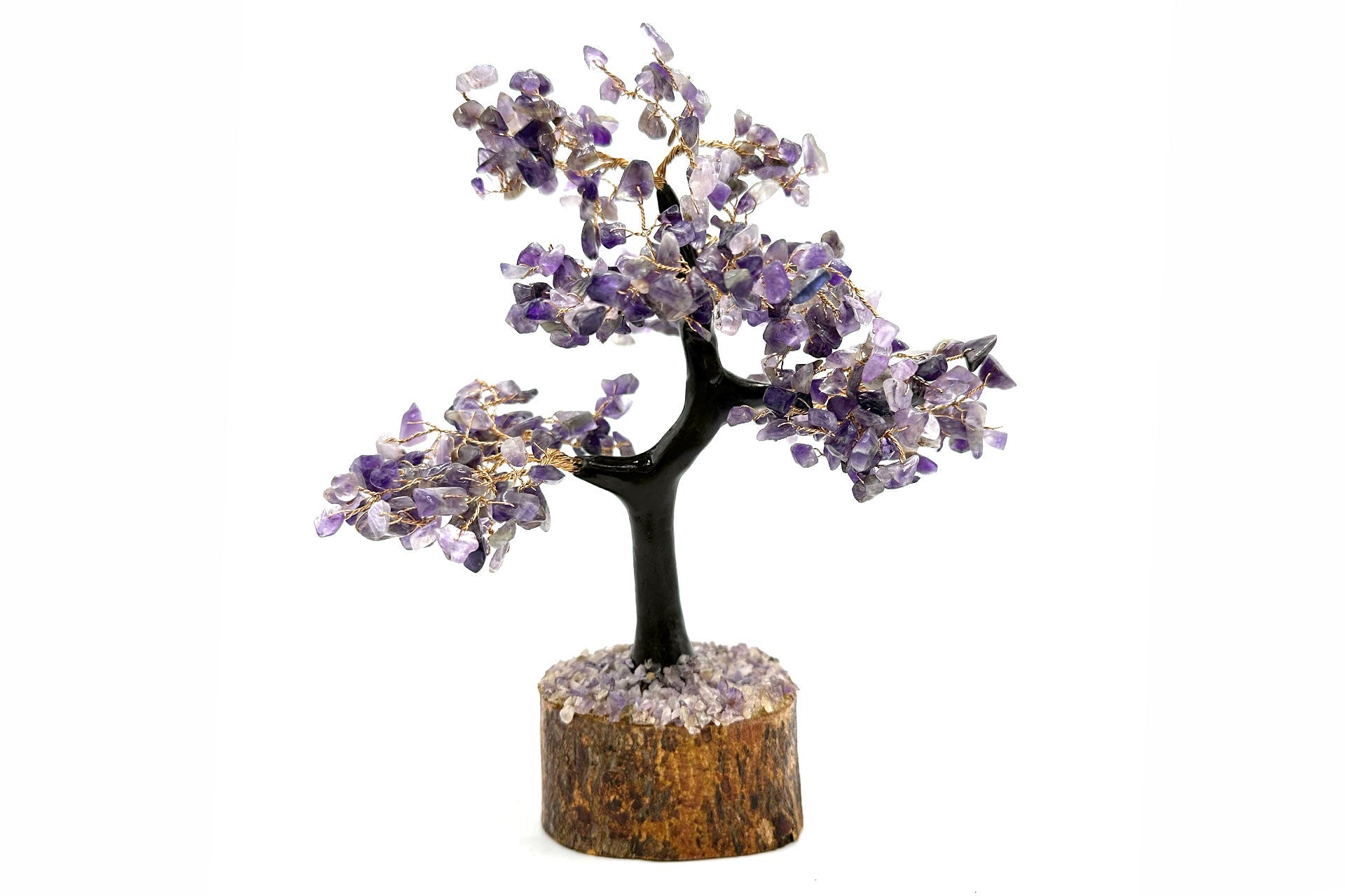 Reiki Energy Charged Amethyst Wood Base Tree Of Life Primal Chakra