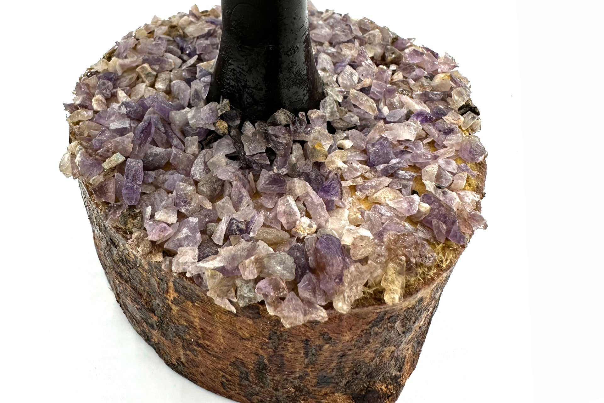 Reiki Energy Charged Amethyst Wood Base Tree Of Life Primal Chakra