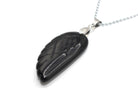 Obsidian Angel Wing Pendant with a Silver Chain Primal Chakra