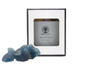 Aquatic Embrace 30cl Reiki Energy Charged Scented Candle with Blue Fluorite Crystal  - Spa Range Primal Chakra