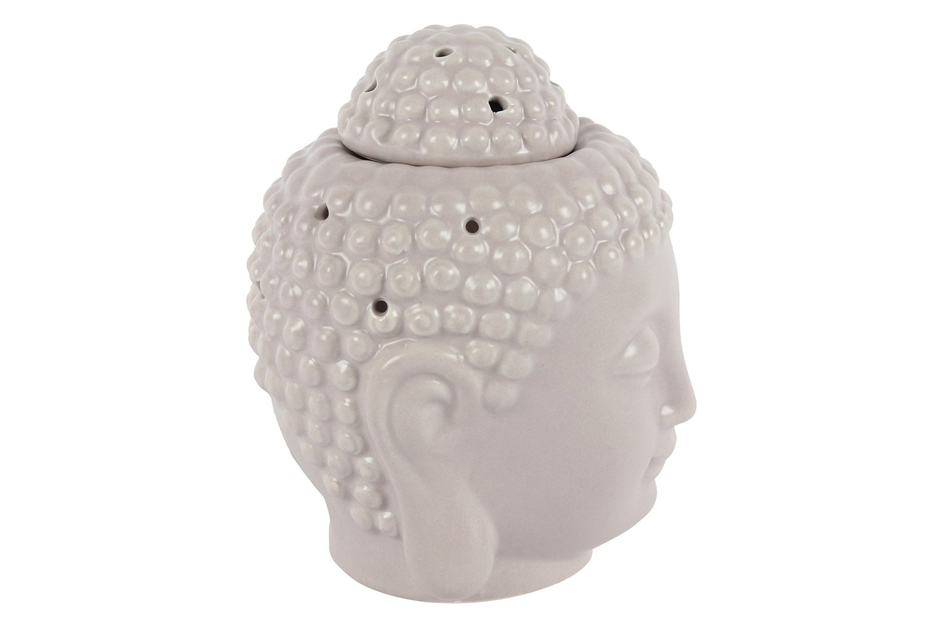 Grey Buddha Head Oil & Wax Melt Burner Primal Chakra
