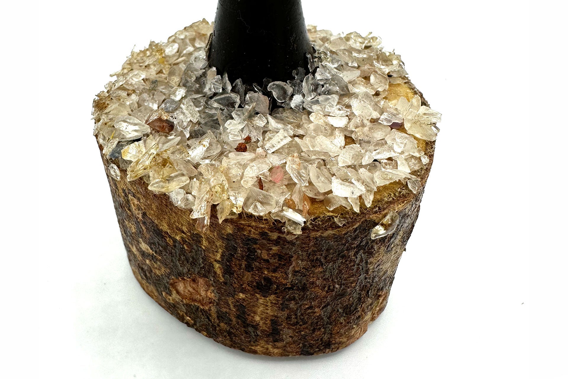 Reiki Energy Charged Clear Quartz Wood Base Tree Of Life Primal Chakra