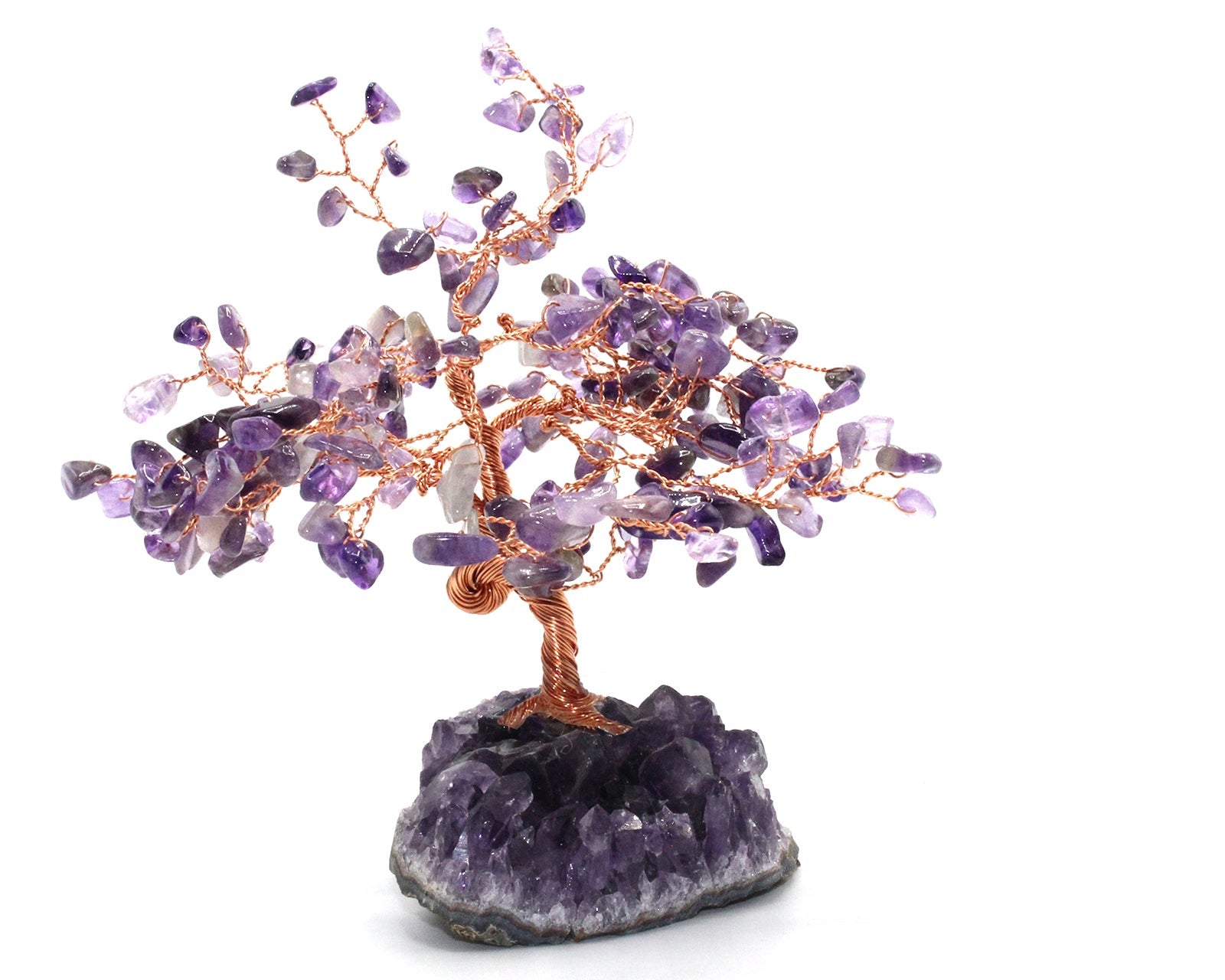 Reiki Energy Charged Crystal Tree Of Life With Amethyst Crystals On A Solid Amethyst Base Primal Chakra