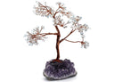 Reiki Energy Charged Crystal Tree Of Life With Clear Quartz Crystals On A Solid Amethyst Base Primal Chakra