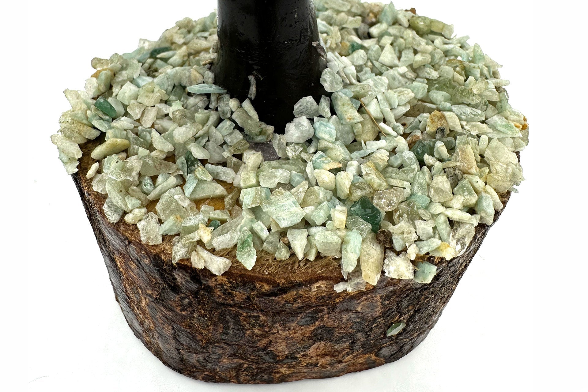 Extra Large  Reiki Energy Charged Green Aventurine Wood Base Tree Of Life Primal Chakra