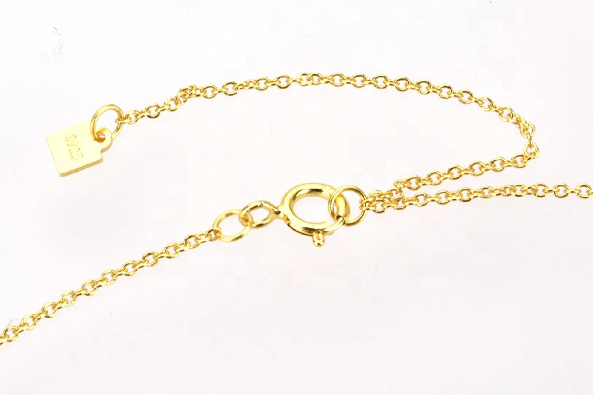 18K Gold Plated Hamsa Necklace With Blue Cubic Zirconia and White Zirconia Embellishment Primal Chakra