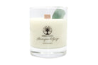 Lemongrass & Ginger 30cl Reiki Energy Charged Scented Candle with Green Fluorite Crystal Primal Chakra