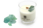 Lemongrass & Ginger 30cl Reiki Energy Charged Scented Candle with Green Fluorite Crystal Primal Chakra