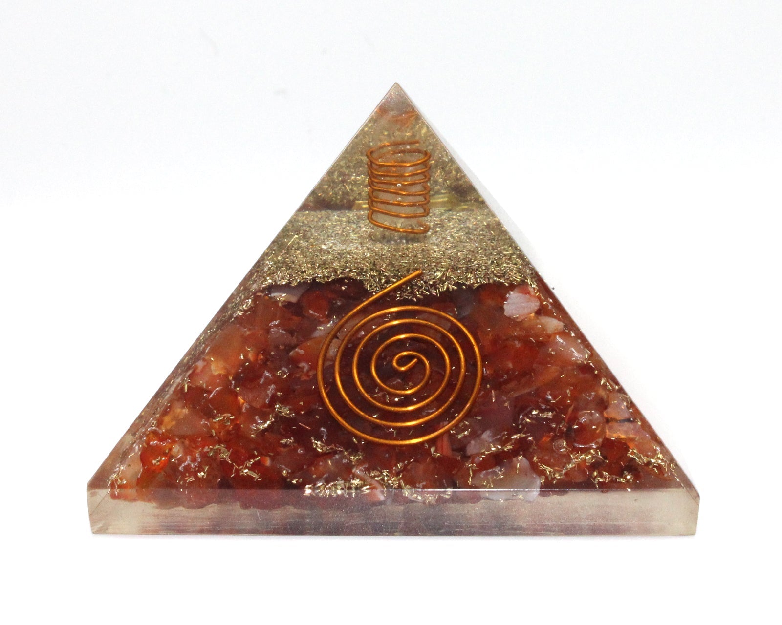 Pure Carnelian Orgone Reiki Energy Charged Pyramid Primal Chakra