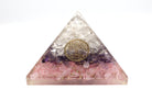 Three Layer Reiki Energy Charged Rose Quartz Pyramid Primal Chakra