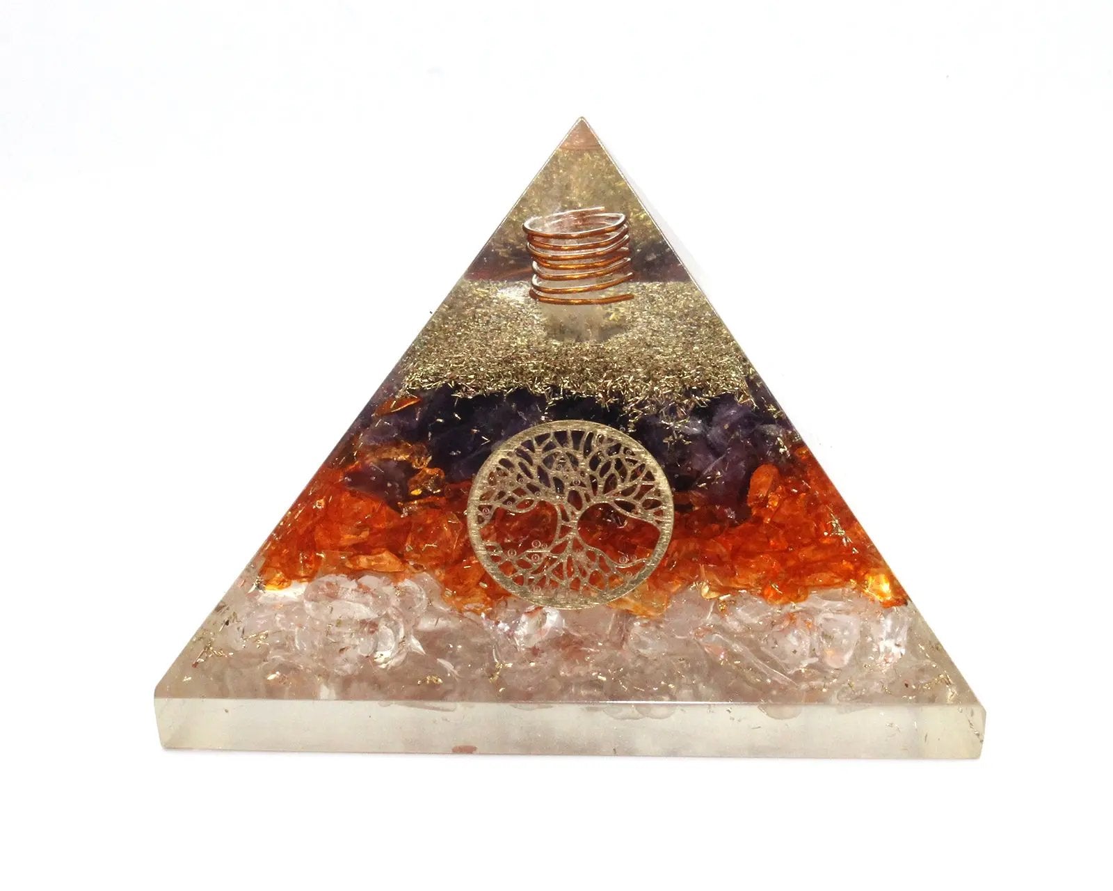 3 Layer Reiki Energy Charged Carnelian Pyramid Primal Chakra