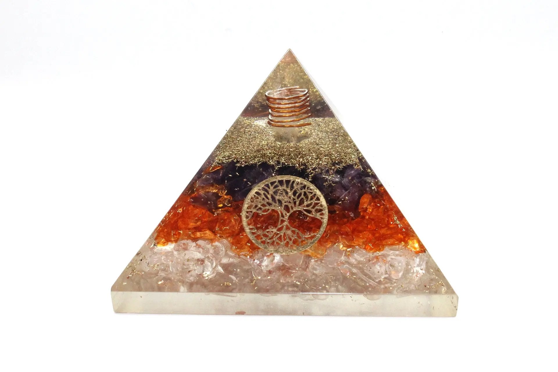 3 Layer Reiki Energy Charged Carnelian Pyramid Primal Chakra