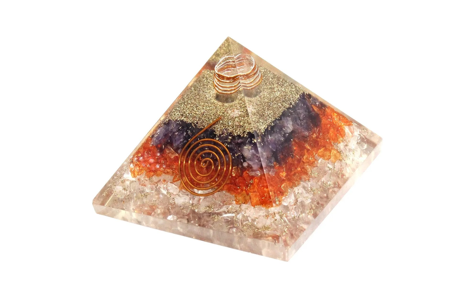 3 Layer Reiki Energy Charged Carnelian Pyramid Primal Chakra