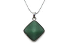 Green Aventurine Prism Pendant with a Silver Chain Primal Chakra