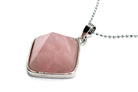 Rose Quartz Prism Pendant with a Silver Chain Primal Chakra