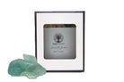 Seaweed & Juniper 30cl Reiki Energy Charged Scented Candle with Green Fluorite Crystal - Spa Range Primal Chakra