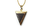 Tiger Eye Triangle Pendant with Gold Chain Primal Chakra