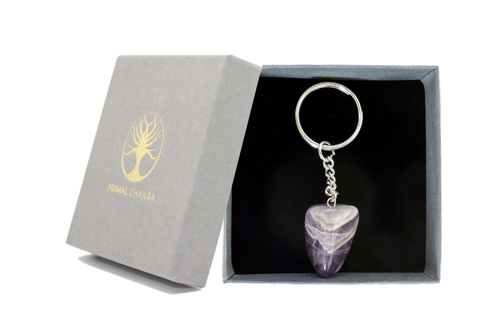 Polished Amethyst Keychain Primal Chakra