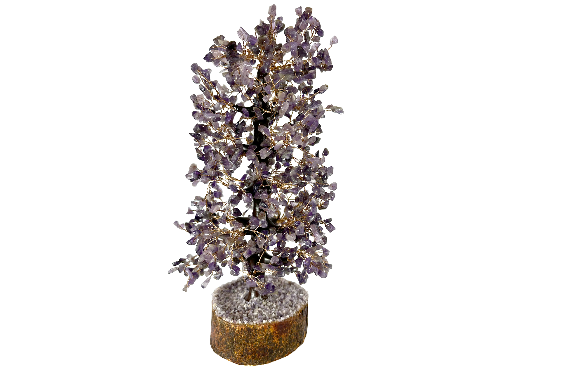 Extra Large Reiki Energy Charged Amethyst Wood Base Tree Of Life Primal Chakra