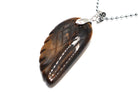 Tiger Eye Angel Wing Pendant with a Silver Chain Primal Chakra