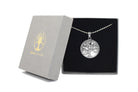 White Turquoise Round Tree Of Life Pendant with Silver Chain Primal Chakra