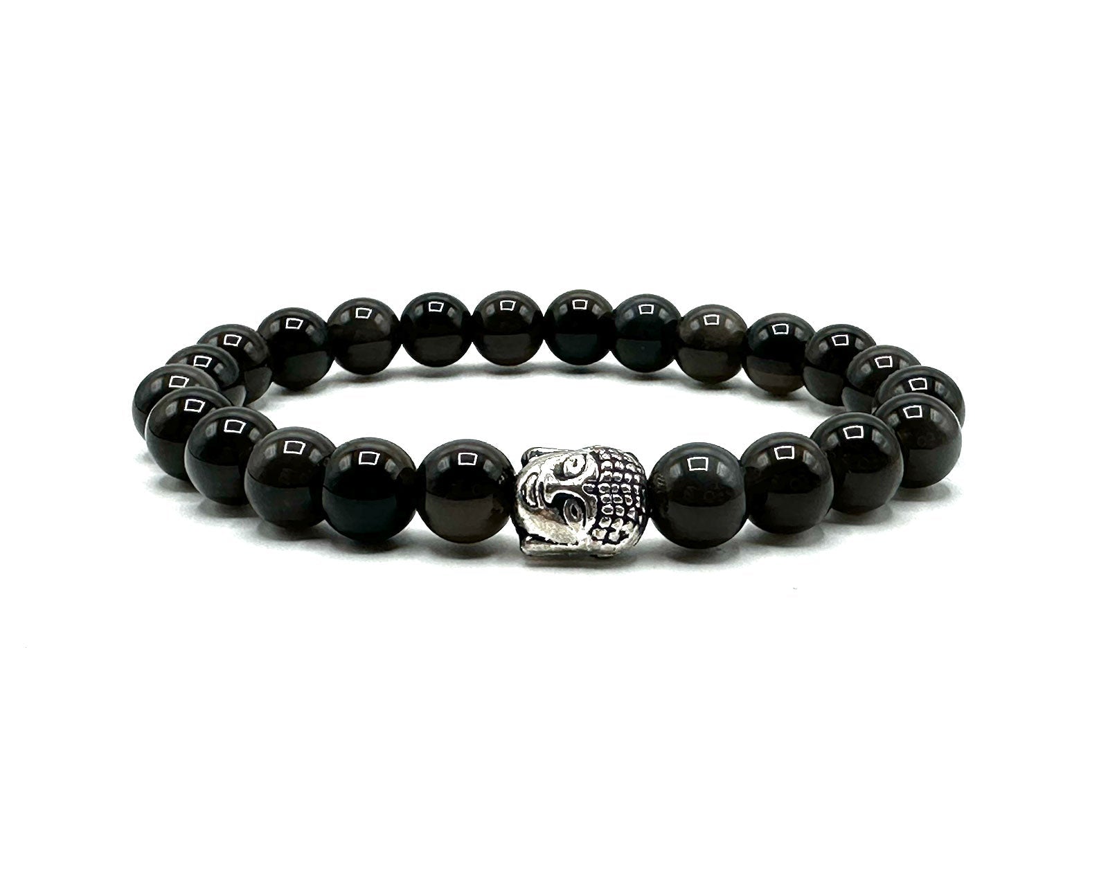 Black Tourmaline Buddha Head Bracelet Primal Chakra