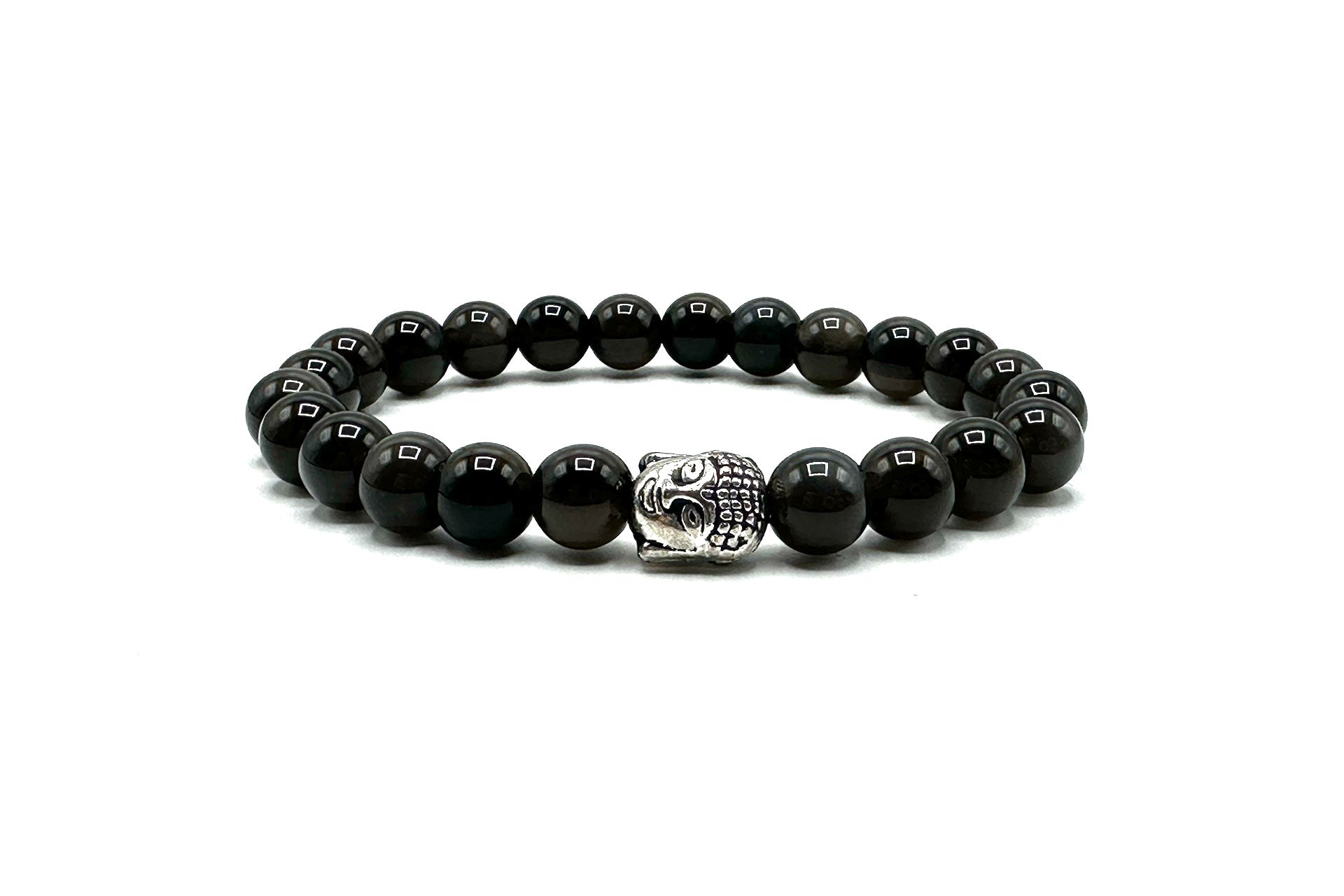 Black Tourmaline Buddha Head Bracelet Primal Chakra