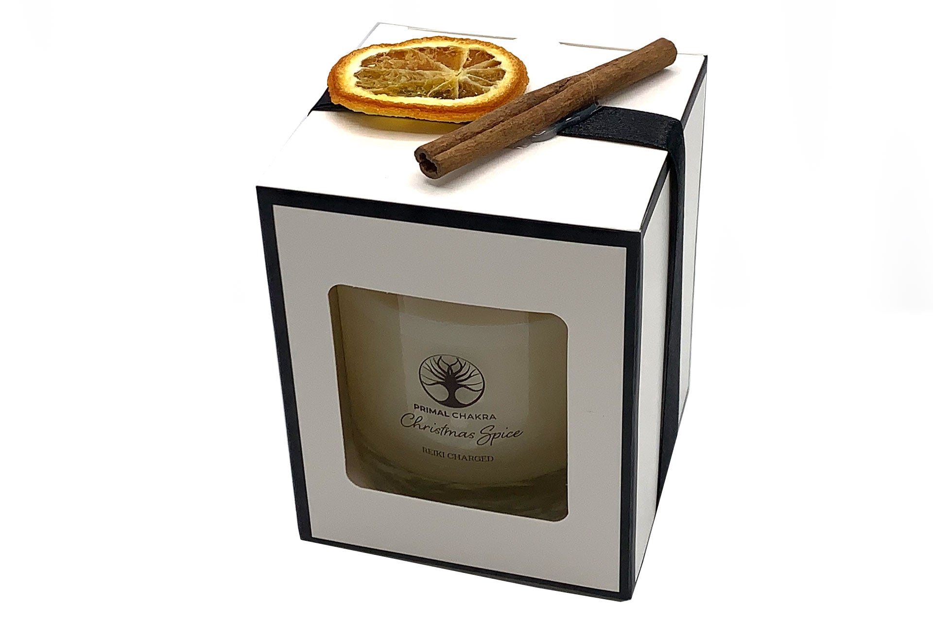 LIMITED EDITION Christmas Spice 30cl Reiki Energy Charged Scented Candle with Red Jasper Crystal Primal Chakra