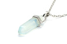 Opal Contemporary Dagger Pendant with a Silver Chain Primal Chakra